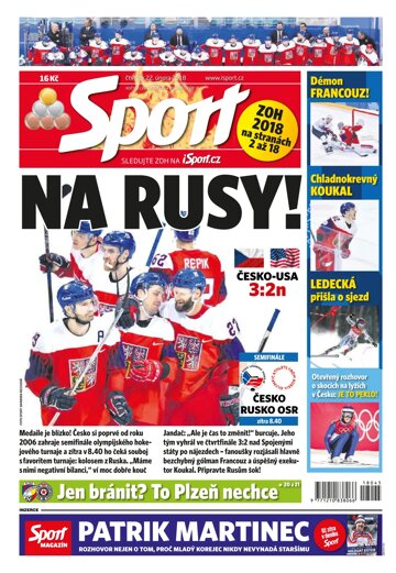 Obálka e-magazínu Sport 22.2.2018