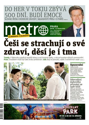 Obálka e-magazínu deník METRO 13.3.2019