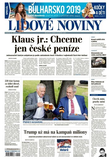 Obálka e-magazínu Lidové noviny 20.6.2019