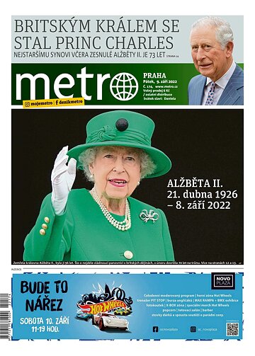Obálka e-magazínu deník METRO 9.9.2022