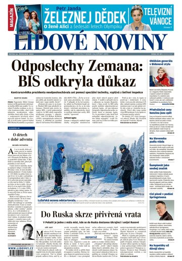 Obálka e-magazínu Lidové noviny 16.12.2022