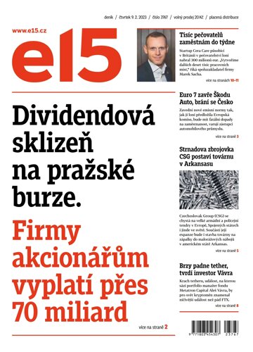 Obálka e-magazínu E15 9.2.2023