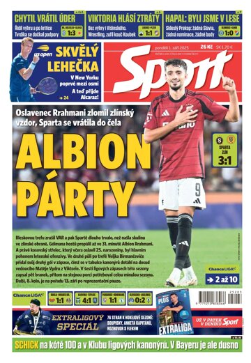 Obálka e-magazínu Sport 1.9.2025
