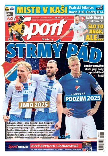 Obálka e-magazínu Sport 29.11.2025