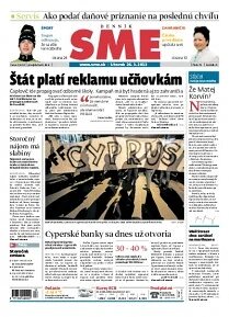 Obálka e-magazínu SME 26.3.2013