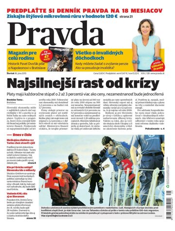 Obálka e-magazínu Pravda 18. 6. 2015