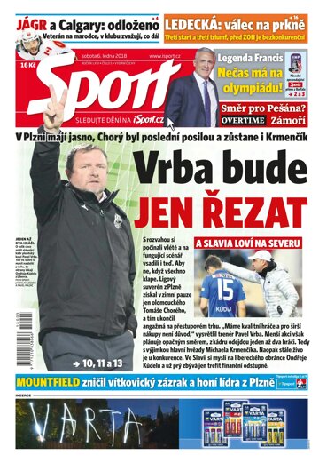 Obálka e-magazínu Sport 6.1.2018