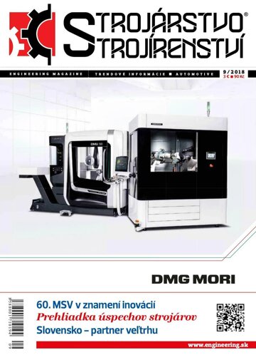 Obálka e-magazínu STROJÁRSTVO/STROJÍRENSTVÍ 9/2018