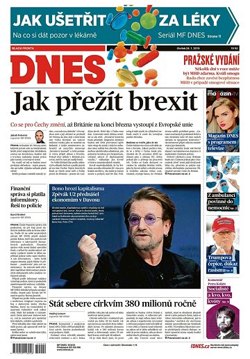 Obálka e-magazínu MF Dnes 24.1.2019