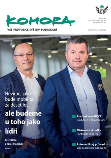 Obálka e-magazínu Komora 5/2019