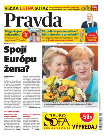 Obálka e-magazínu Pravda 18. 7. 2019