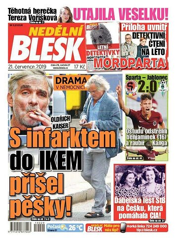 Obálka e-magazínu Nedělní Blesk 21.7.2019