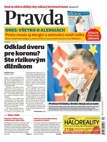 Obálka e-magazínu Pravda 11. 5. 2020