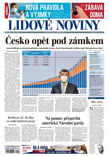 Obálka e-magazínu Lidové noviny 22.10.2020