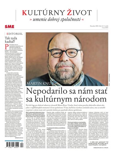 Obálka e-magazínu SME Kultúrny život 18-12-2020