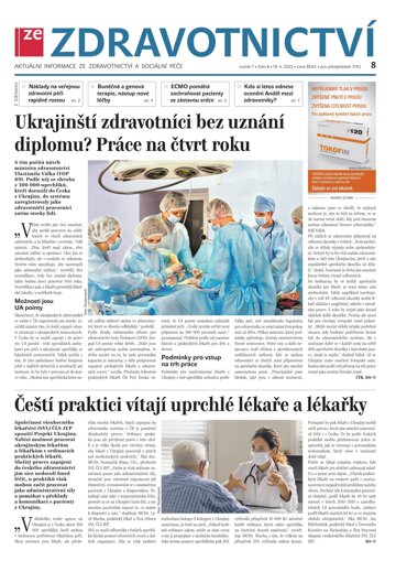 Obálka e-magazínu Ze Zdravotnictví 8/2022