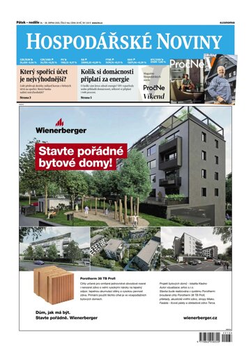 Obálka e-magazínu Hospodářské noviny 166 - 26.8.2022
