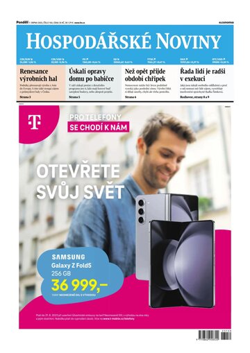 Obálka e-magazínu Hospodářské noviny 150 - 7.8.2023