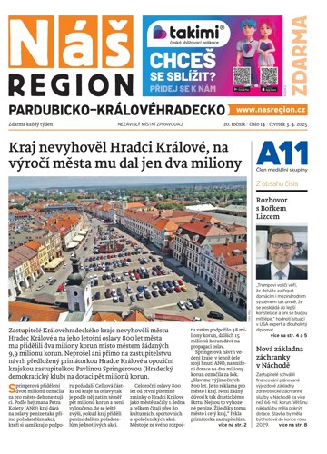 Obálka e-magazínu Náš Region - Pardubicko/Královéhradecko 14/2025