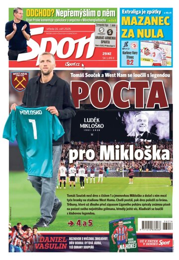 Obálka e-magazínu Sport 16.9.2026