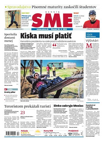 Obálka e-magazínu SME 20.3.2015