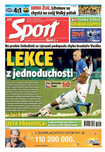 Obálka e-magazínu Sport 1.4.2015