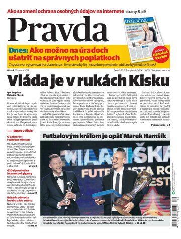 Obálka e-magazínu Pravda 20.3.2018