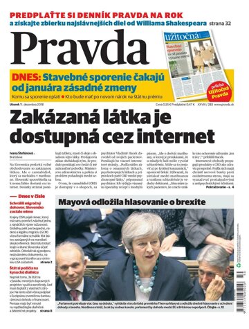 Obálka e-magazínu Pravda 11. 12. 2018