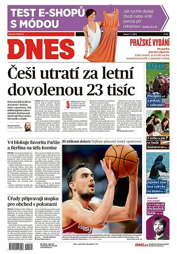 Obálka e-magazínu MF Dnes 2.7.2019