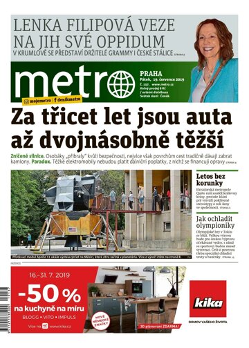 Obálka e-magazínu deník METRO 19.7.2019