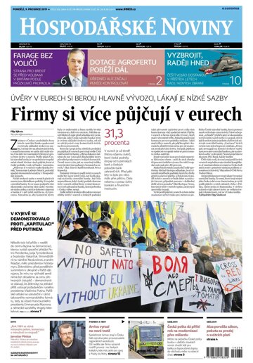 Obálka e-magazínu Hospodářské noviny 238 - 9.12.2019