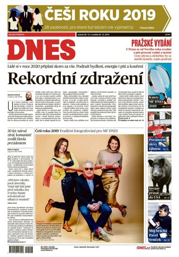 Obálka e-magazínu MF Dnes 28.12.2019