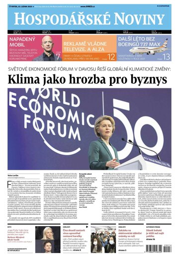 Obálka e-magazínu Hospodářské noviny 016 - 23.1.2020