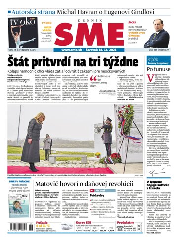 Obálka e-magazínu SME 18-11-2021