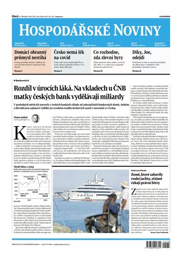 Obálka e-magazínu Hospodářské noviny 138 - 19.7.2022
