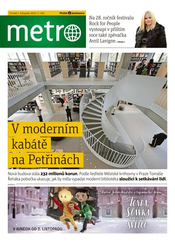 Obálka e-magazínu deník METRO 2.11.2023