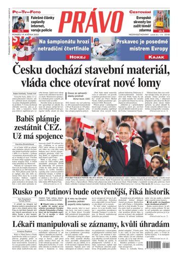 Obálka e-magazínu Deník Právo 19.5.2025
