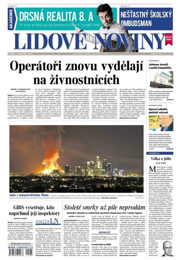 Obálka e-magazínu Lidové noviny 9.12.2014