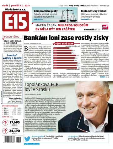 Obálka e-magazínu E15 9.2.2015