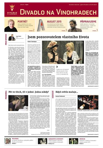 Obálka e-magazínu Hospodářské noviny - příloha 195 - 8.10.2015 Divadlo na Vinohradech