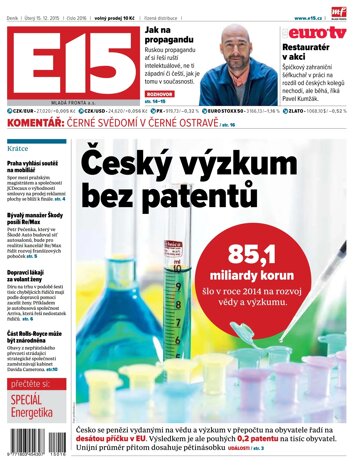 Obálka e-magazínu E15 15.12.2015