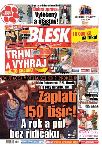 Obálka e-magazínu Blesk 16.2.2019