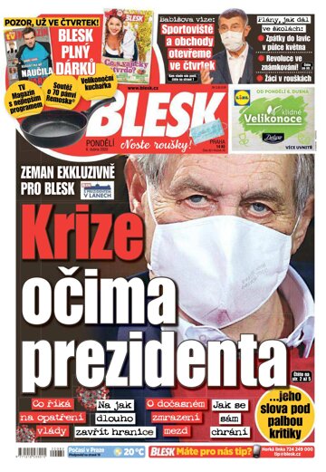 Obálka e-magazínu Blesk 6.4.2020