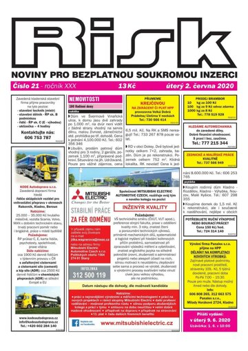 Obálka e-magazínu Risk 21/2020
