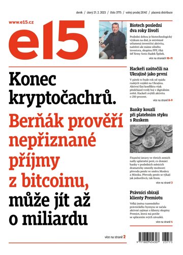 Obálka e-magazínu E15 21.2.2023