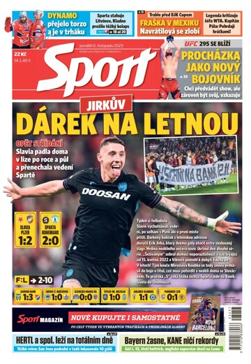 Obálka e-magazínu Sport 6.11.2023