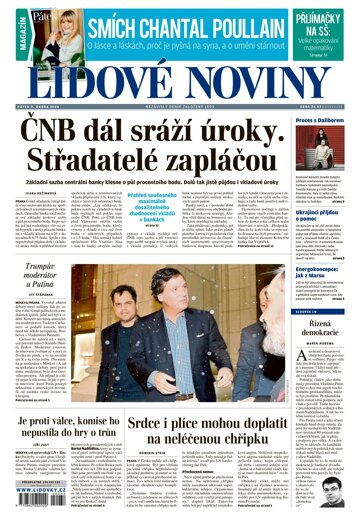 Obálka e-magazínu Lidové noviny 9.2.2024