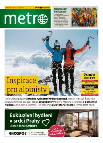 Obálka e-magazínu deník METRO 17.4.2025