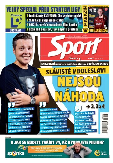Obálka e-magazínu Sport 18.7.2025