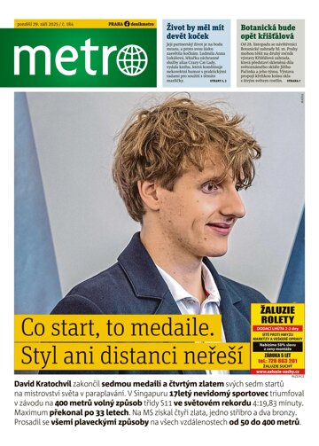 Obálka e-magazínu deník METRO 29.9.2025